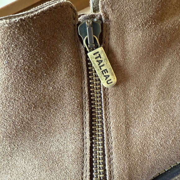 ITALEAU WATERPROOF FOLIANA SUEDE BOOTS MINIMALIST ITALIAN MADE PREPPY ANKLE 39.5 - Picture 5 of 12